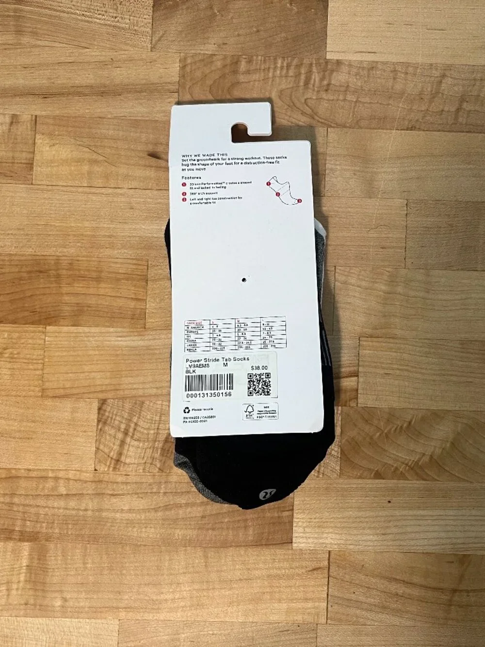 New 3 pairs Men's Medium Lululemon Power Stride No Show Tab Socks